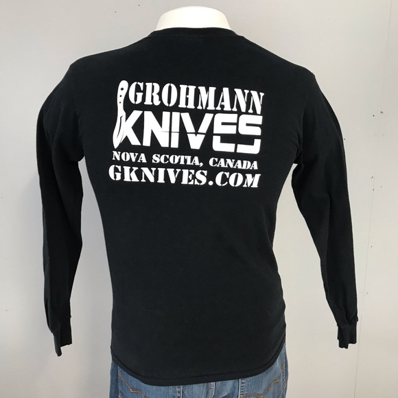 Mens Grohmann Knives Long Sleeve Shirt Small S - Picture 4 of 5
